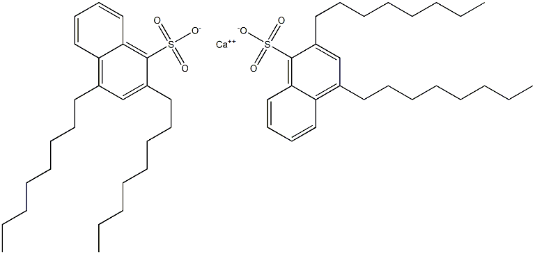 ビス(2,4-ジオクチル-1-ナフタレンスルホン酸)カルシウム 化学構造式