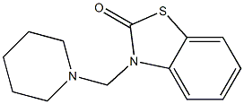 3-[(1-Piperidinyl)methyl]benzothiazol-2(3H)-one 结构式