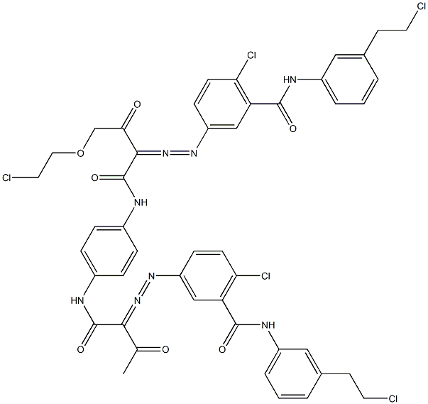 3,3'-[2-[(2-Chloroethyl)oxy]-1,4-phenylenebis[iminocarbonyl(acetylmethylene)azo]]bis[N-[3-(2-chloroethyl)phenyl]-6-chlorobenzamide]