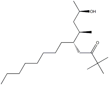 (5S)-5-[(2R,4R)-4-ヒドロキシペンタン-2-イル]-2,2-ジメチルトリデカン-3-オン 化学構造式