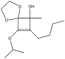 8-イソプロピルオキシ-7-ブチル-6-メチル-1,4-ジオキサスピロ[4.3]オクタ-7-エン-6-オール 化学構造式