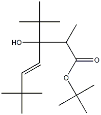 2,6,6-Trimethyl-3-hydroxy-3-tert-butyl-4-heptenoic acid tert-butyl ester,,结构式