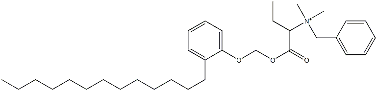 N,N-Dimethyl-N-benzyl-N-[1-[[(2-tridecylphenyloxy)methyl]oxycarbonyl]propyl]aminium Structure