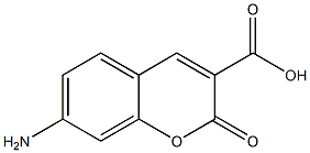 7-Amino-2-oxo-2H-1-benzopyran-3-carboxylic acid 结构式
