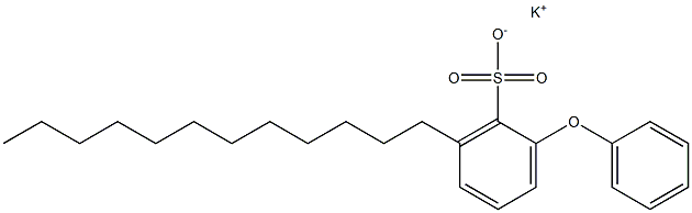 2-ドデシル-6-フェノキシベンゼンスルホン酸カリウム 化学構造式