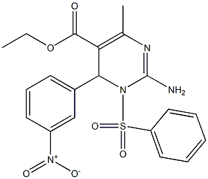  2-Amino-3,4-dihydro-4-(3-nitrophenyl)-6-methyl-3-phenylsulfonylpyrimidine-5-carboxylic acid ethyl ester