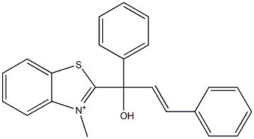  2-(1,3-Diphenyl-1-hydroxy-2-propenyl)-3-methylbenzothiazol-3-ium