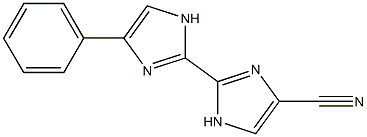 4'-フェニル-2,2'-ビ[1H-イミダゾール]-4-カルボニトリル 化学構造式
