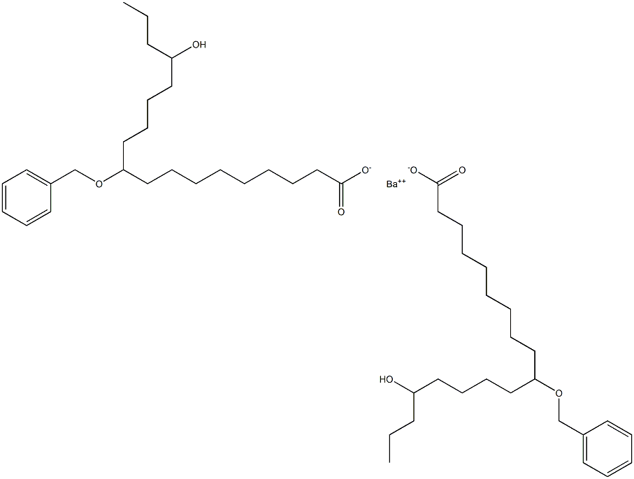 Bis(10-benzyloxy-15-hydroxystearic acid)barium salt Structure