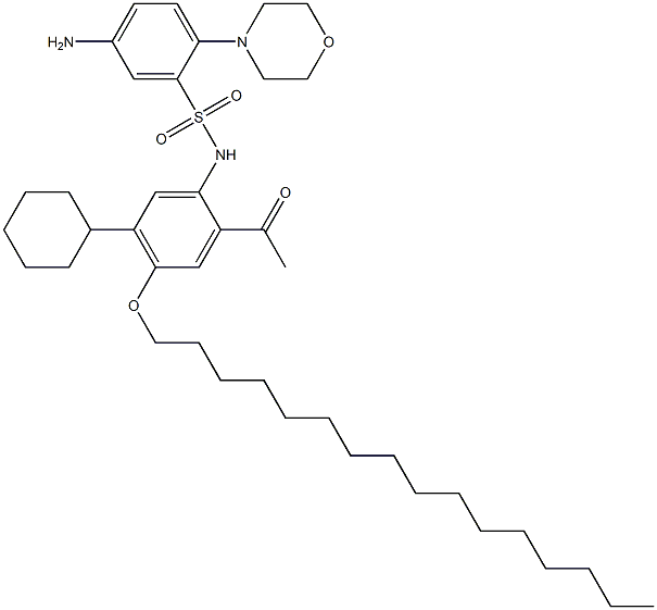 2'-(2-Morpholino-5-aminophenylsulfonylamino)-4'-cyclohexyl-5'-hexadecyloxyacetophenone