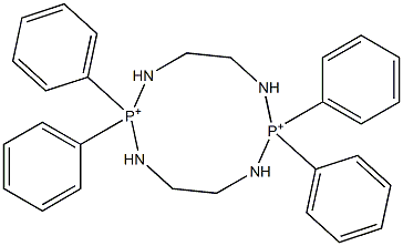 5,5,10,10-Tetraphenyl-1,4,6,9-tetraaza-5,10-diphosphoniacyclodecane 结构式