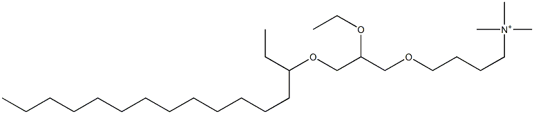 4-(3-Hexadecyloxy-2-ethoxypropyloxy)-N,N,N-trimethylbutan-1-aminium 结构式