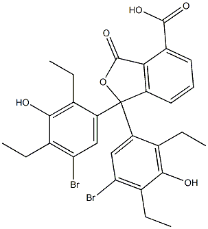 1,1-Bis(5-bromo-2,4-diethyl-3-hydroxyphenyl)-1,3-dihydro-3-oxoisobenzofuran-4-carboxylic acid Structure