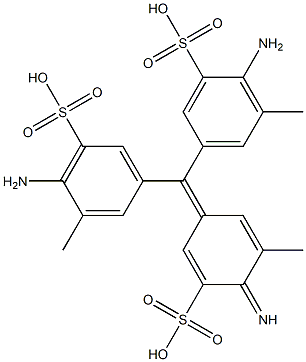 2-Amino-5-[(4-amino-3-methyl-5-sulfophenyl)(4-imino-3-methyl-5-sulfo-2,5-cyclohexadien-1-ylidene)methyl]-3-methylbenzenesulfonic acid