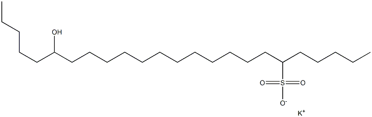 19-Hydroxytetracosane-6-sulfonic acid potassium salt,,结构式