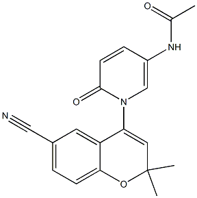 2,2-Dimethyl-6-cyano-4-[(5-acetylamino-1,2-dihydro-2-oxopyridin)-1-yl]-2H-1-benzopyran