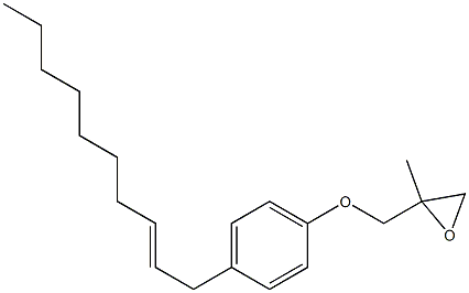 4-(2-デセニル)フェニル2-メチルグリシジルエーテル 化学構造式