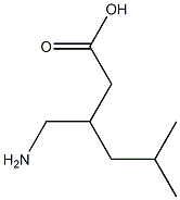 3-(2-Methylpropyl)-4-aminobutyric acid Struktur