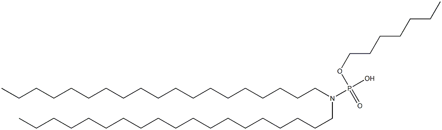 N,N-Dinonadecylamidophosphoric acid hydrogen heptyl ester Structure