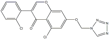 3-(2-Chlorophenyl)-7-(1H-tetrazol-1-ylmethoxy)-5-chloro-4H-1-benzopyran-4-one