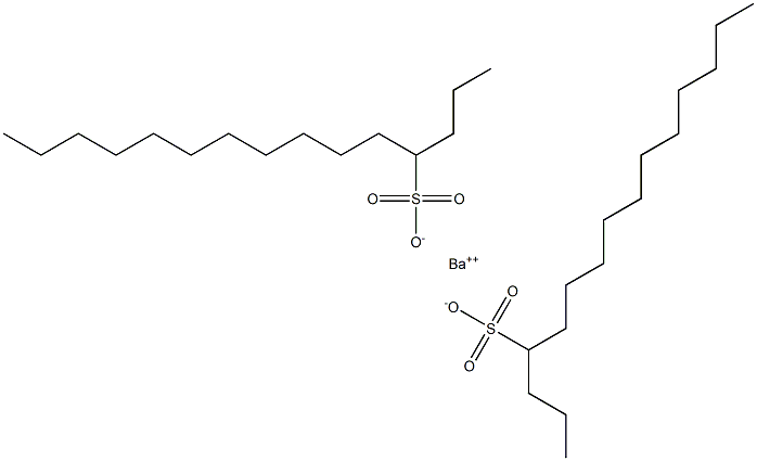Bis(pentadecane-4-sulfonic acid)barium salt,,结构式