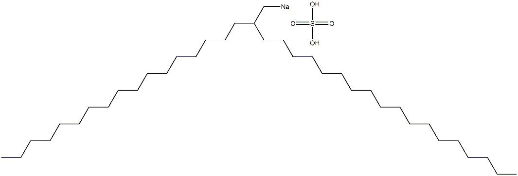 Sulfuric acid 2-heptadecylicosyl=sodium salt,,结构式