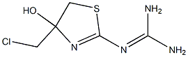 2-(4-Chloromethyl-4-hydroxy-2-thiazolin-2-yl)guanidine 结构式