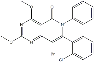 2,4-Dimethoxy-8-bromo-6-phenyl-7-(2-chlorophenyl)pyrido[4,3-d]pyrimidin-5(6H)-one Structure