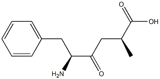 (2S)-2-[(S)-3-アミノ-4-フェニル-2-オキソブチル]プロパン酸 化学構造式