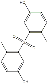 3,3'-スルホニルビス(4-メチルフェノール) 化学構造式