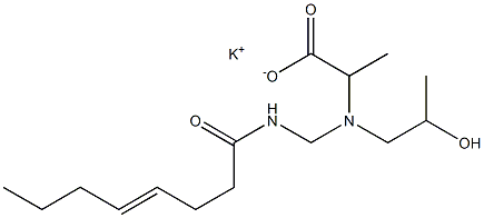 2-[N-(2-ヒドロキシプロピル)-N-(4-オクテノイルアミノメチル)アミノ]プロピオン酸カリウム 化学構造式