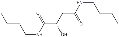 [S,(-)]-N,N'-Dibutyl-2-hydroxysuccinamide,,结构式