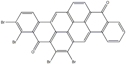 6,7,9,10-テトラブロモ-8,16-ピラントレンジオン 化学構造式