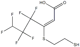  (E)-3-(2-Mercaptoethylthio)-4,4,5,5,6,6-hexafluoro-2-hexenoic acid