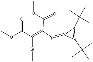 2-[[2,3-Di(tert-butyl)-2-cyclopropen-1-ylidene]phosphino]-3-(trimethylsilyl)maleic acid dimethyl ester Struktur