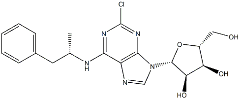 2-Chloro-N-[(S)-1-methyl-2-phenylethyl]adenosine Struktur