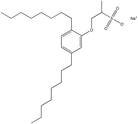 1-(2,5-Dioctylphenoxy)propane-2-sulfonic acid sodium salt|