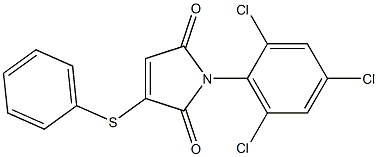 3-Phenylthio-1-(2,4,6-trichlorophenyl)-1H-pyrrole-2,5-dione Struktur