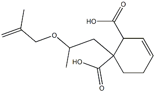 3-Cyclohexene-1,2-dicarboxylic acid hydrogen 1-[2-(methallyloxy)propyl] ester,,结构式