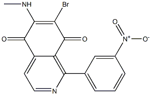 6-Methylamino-7-bromo-1-(3-nitrophenyl)isoquinoline-5,8-dione 结构式