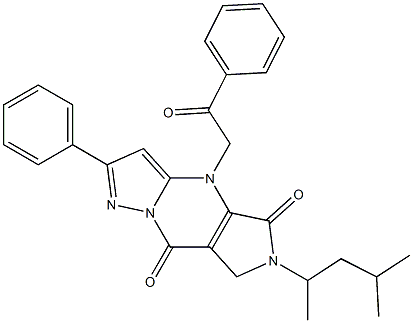 6,7-Dihydro-6-(1,3-dimethylbutyl)-4-(2-oxo-2-phenylethyl)-2-phenyl-4H-1,4,6,8a-tetraaza-s-indacene-5,8-dione