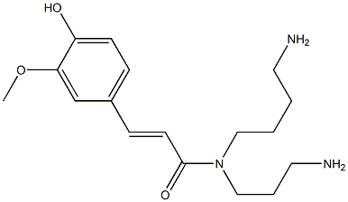 N-(3-Aminopropyl)-N-(4-aminobutyl)-3-(4-hydroxy-3-methoxyphenyl)propenamide Structure