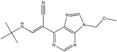 9-(Methoxymethyl)-6-[(Z)-2-(tert-butylamino)-1-cyanoethenyl]-9H-purine,,结构式