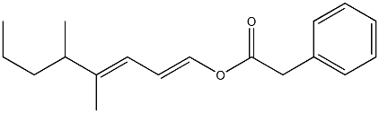 Phenylacetic acid 4,5-dimethyl-1,3-octadienyl ester Structure