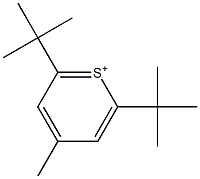 2,6-Di-tert-butyl-4-methylthiopyrylium Struktur