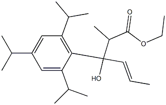 2-Methyl-3-hydroxy-3-(2,4,6-triisopropylphenyl)-4-hexenoic acid ethyl ester 结构式