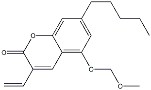 3-Ethenyl-5-methoxymethoxy-7-pentyl-2H-1-benzopyran-2-one Struktur