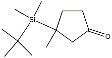 3-[Dimethyl(tert-butyl)silyl]-3-methylcyclopentan-1-one,,结构式