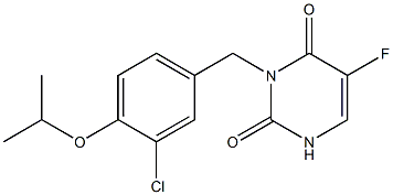 3-(3-Chloro-4-isopropoxybenzyl)-5-fluorouracil 结构式