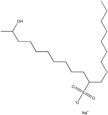 19-Hydroxyicosane-10-sulfonic acid sodium salt,,结构式